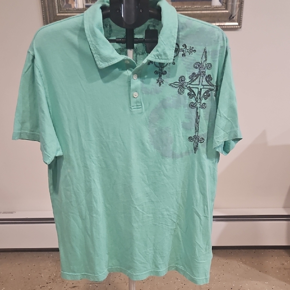 jf j.ferrar Green Polo Shirt Relaxed Fit Lightweight